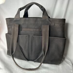 Dagne Dover Vida Tote Bag Womens Gray Canvas Organizer Work Travel Baby *FADING